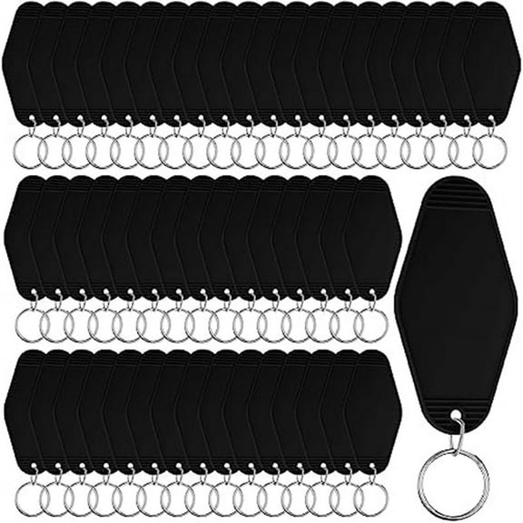 50 Pcs Motel Keychain Blank Hotel Keychain Sublimation Vintage Keychain Bulk for DIY Craf C177