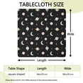 thumbnail image 2 of Black Planet Moon Pattern Square Fitted Tablecloth with Elastic Edge,Square Table Cover,Washable Elastic Table Cover for Home Kitchen Party Decor 36"x36", 2 of 6