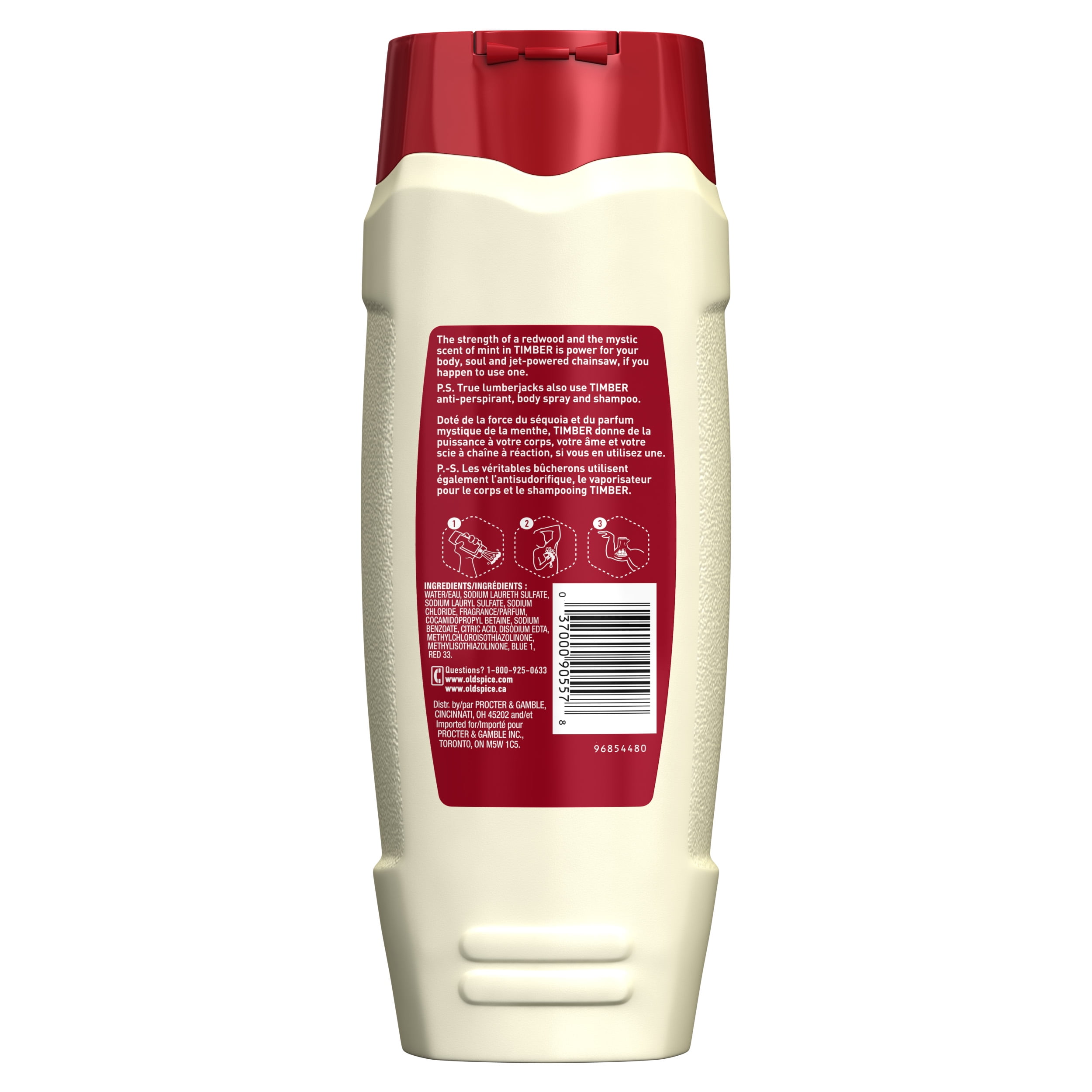 Old Spice Fresher Timber Scent Body Wash for Men, 21 oz