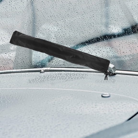 SEWOART 1Pair Universal Car Wiper Protective Covers Black Sleeve Rainproof Bird Dropping Guard