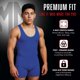 thumbnail image 2 of Matman Edge Wrestling Singlet Hombres Niños Spandex Levantamiento de Pesas Color Sólido (Royal 2XL), 2 of 7