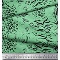 thumbnail image 3 of Soimoi Green Cotton Duck Fabric Leopard & Tiger Animal Skin Printed Fabric 1 Yard 42 Inch Wide, 3 of 3