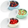 thumbnail image 1 of Baby Bowls BUSOHA, paquete de 3 tapas con ventosa de acero inoxidable, 1 of 7