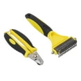 thumbnail image 2 of Oubit Outil de Perte de Poils pour Chien, Trousse de Râteau pour sous-Couche pour Animal Trousse de Brosse pour sous-Couche Brosse de Toilettage pour Chien Réponse Rapide, 2 of 9