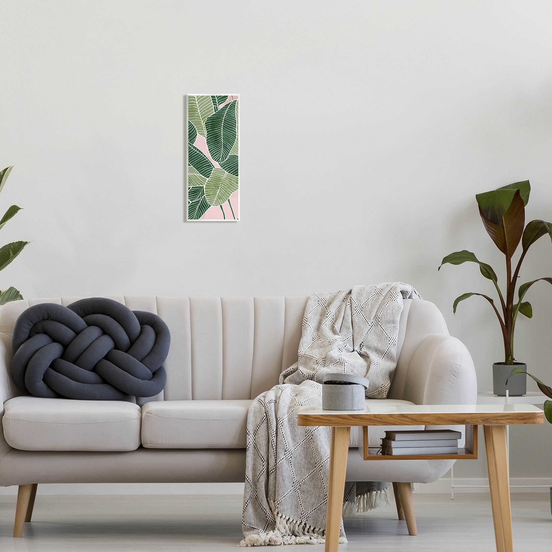 Layered Plant Leaf Shapes Botanical & Floral Graphic Art Unframed Art Print Wall Art