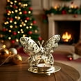 thumbnail image 4 of YHAICO Tray Christmas Candlestick Golden Iron Candlestick Ornaments Christmas Decoration Retros Candlestick Tray Decoration Supplies Suitable For Holiday Supplies, 4 of 6