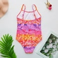 thumbnail image 4 of URMAGIC Girls One Piece Swimsuits Mermaid Printed Bathing Suit Adjustable Strap Beach Swimwear 3-14 Years, 4 of 8
