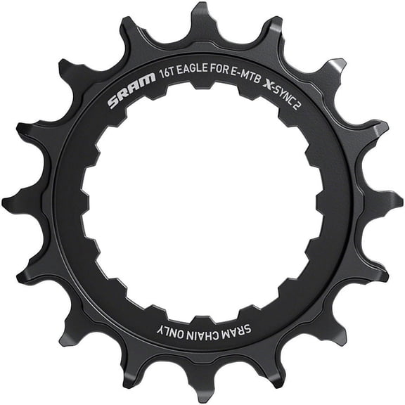 SRAM X-SYNC 2 Bosch Chainring, Teeth: 16, Speed: 12, BCD: Direct Mount, Single, Steel, Black
