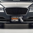 thumbnail image 3 of I'd Rather Be Weight Lifting Dumbbell Metal Novelty License Plate, 3 of 7
