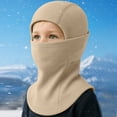 thumbnail image 2 of YOUYEDIAN 3 in 1 Beanie Hat with Scarf and Mask Unisex Kid Winter Warm Fleece Balaclava Thermal Sherpa Hood Ski Mask Face Mask (Beige, One Size), 2 of 5
