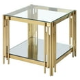thumbnail image 2 of Contemporary Metal and Glass Large Square Coffee Table - Silver, 2 of 7