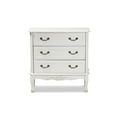 thumbnail image 3 of Baxton Studio Select 3-Drawer Vertical Chest, Medium Density Fiberboard, Brass Hardware, White, 3 of 9