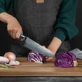 thumbnail image 2 of 7-Piece Damascus Steel Kitchen Knife Set - Tsunami Collection - 67-Layer Japanese VG10 Steel - Chef's Knife, Cleaver Knife, Bread Knife, & More…, 2 of 9