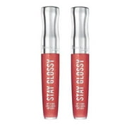 (2 pack) Rimmel Stay Glossy Lip Gloss, All Day Seduction