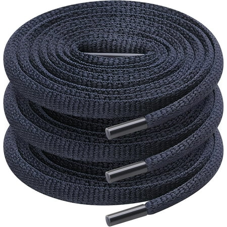 UpUGo 3 Pair Oval Shoe Laces  Half Round 1/4  Shoelaces for Athletic Running Sneakers Shoes Boot Strings