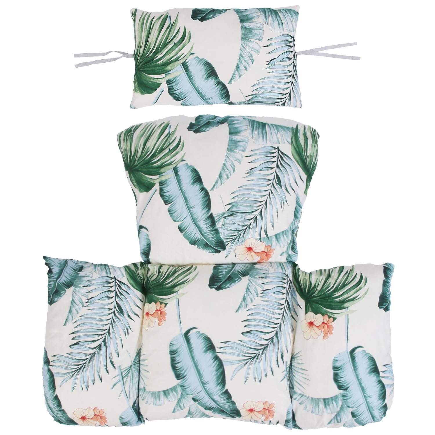 Outdoor Egg Chair Cushions Hanging Basket Seat Cushion Thicken Soft Egg Swing Chair Pad with Headrest for Backyard, Deck, Sun Room, Garden,Swimming Pool