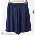 thumbnail image 4 of RQYYD Womens Casual Lounge Shorts Elastic Waist Pull On Bottoms Soft Breathable Lightweight Comfy Sleepwear Shorts with Pockets, 4 of 5
