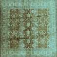 thumbnail image 1 of Ahgly Company Indoor Square Oriental Light Blue Industrial Area Rugs, 3' Square, 1 of 4