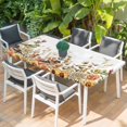 thumbnail image 2 of Thanksgiving Eucalyptus Table Cloths for 4 Foot Rectangle Tables, Autumn Flowers Fall Birds Plants Patio Waterproof Elastic Fitted Tablecloths, Washable Rectangular Table Cover for Camping, 2 of 8