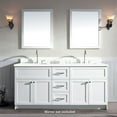 thumbnail image 2 of ARIEL Hamlet 73 in. Bath Vanity in Black with Quartz Vanity Top in White with White Basins, 2 of 7