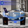 thumbnail image 4 of Tocadiscos de vinilo LoopTone 10 en 1 Bluetooth de 3 velocidades plateado, 4 of 6