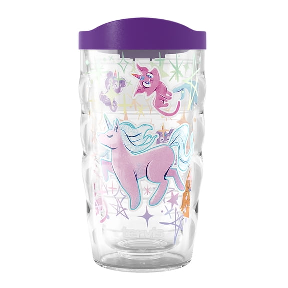 Tervis Unicorn Kids Made in USA Double Walled  Insulated Tumbler Travel Cup Keeps Drinks Cold & Hot, 10oz Wavy, Classic