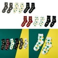 thumbnail image 4 of Sonducket 1 par de calcetines medias de algodón de dibujos animados calcetines de punto unisex medias deportivas elásticas Medias Limón sobre negro 2, 4 of 6