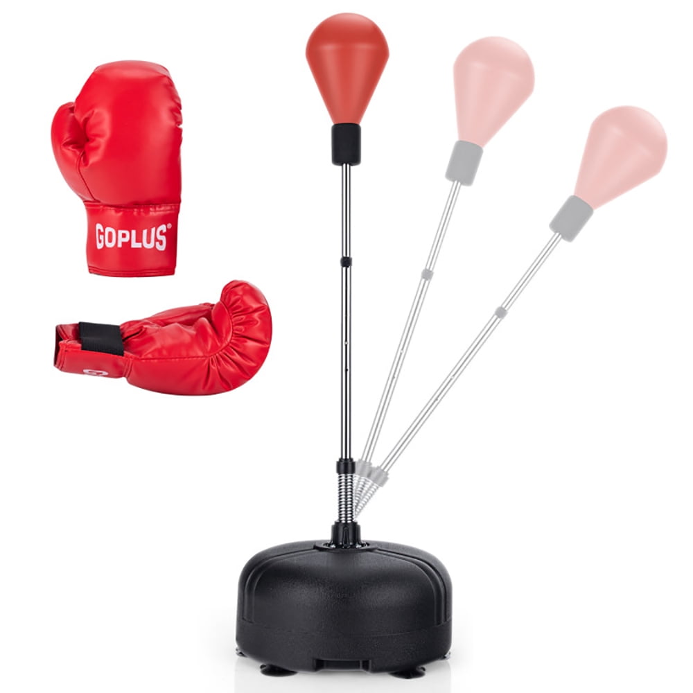 Resenkos Prorobust Punching Bag, Boxing Bag,Sandbag,Adjustable Freestanding Punching Bag with Boxing Gloves-Red