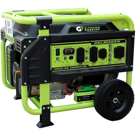 

Green-Power America GN13000EW Atlas Series 13000/10500-Watt Gasoline Powered Electric Start Portable Generator W/478cc Professional Engine Long Life and High Quality Lithium Battery Included