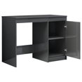 thumbnail image 4 of vidaXL Desk High Gloss Grey 100x50x76 cm Engineered Wood, 4 of 5