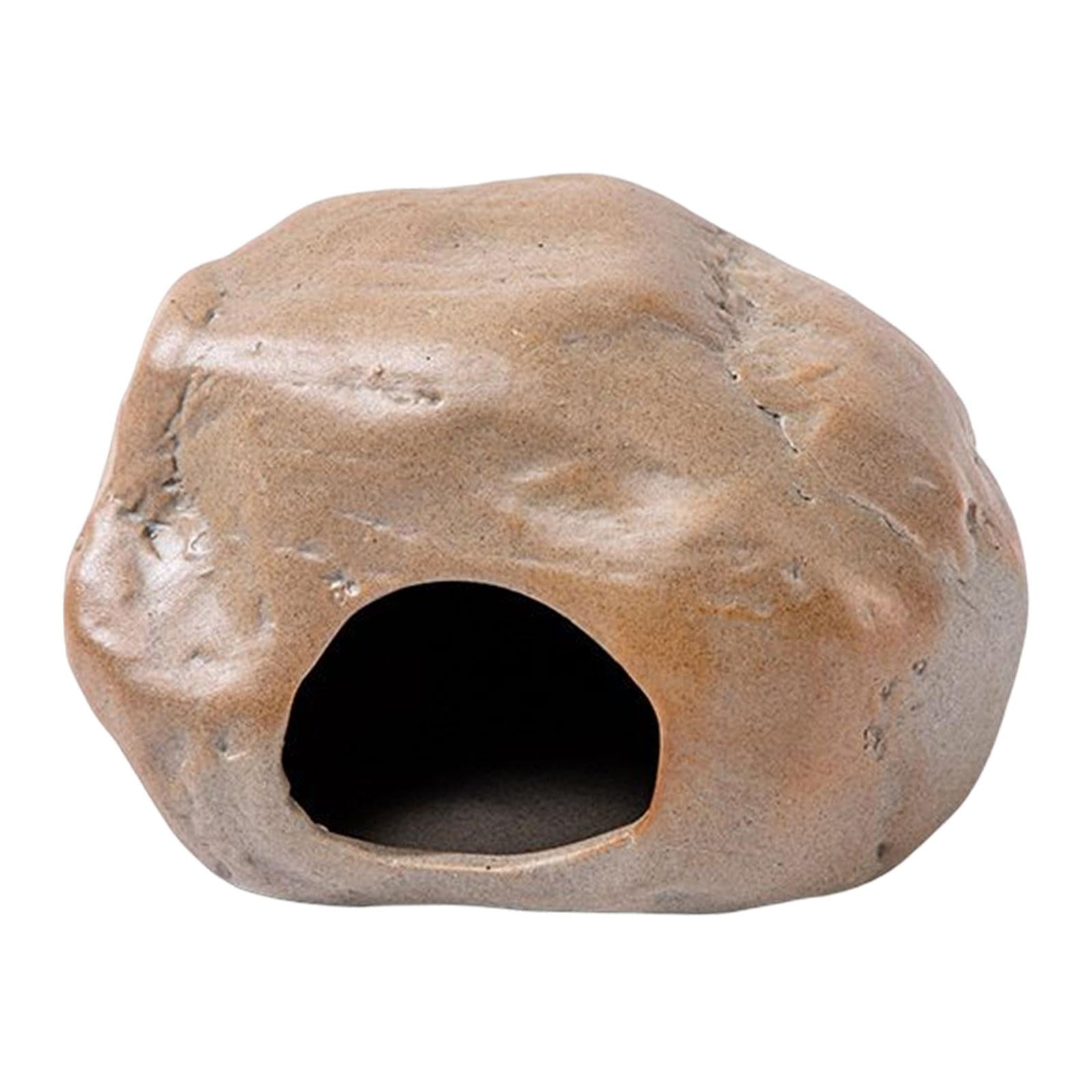 Hamster Cave Landscape Cage Reptile Rock Decor Small Animals Container Critter Bath Pets Habitat House for Chinchillas Gerbils Chipmunk Mice 12.5cmx13.5cmx8.5cm