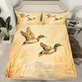 thumbnail image 2 of Feelyou Wildlife Duck Teens Twin Sheet Sets, Rustic Animal Hunting Twin Fitted Sheet, Farmhouse Theme Flat Sheet, Lightweight Room Decor, 3 Pieces, 2 of 7
