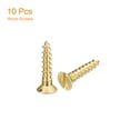 thumbnail image 3 of Uxcell 10Pack M5 x 25mm Brass Slotted Drive Flat Head Wood Screws Self Tapping Screw, 3 of 6
