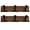 Charred Golden Brown-17 inch with 3 hooks-2, variant on Cherry 17 inch with 3 hooks 1 Wall Mount Coat & Hat Rack