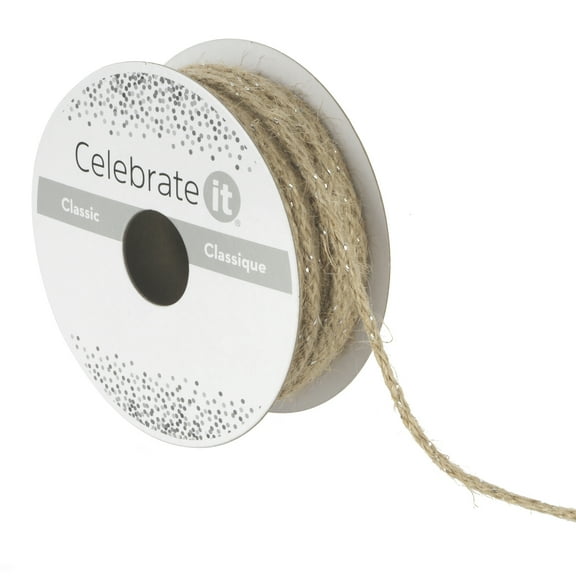 12 Pack: 0.15" x 10yd. Metallic Jute Trim Ribbon by Celebrate It