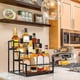 thumbnail image 4 of Modern 3-Layers Red Wine Rack Stable Durable Wine Bottle Display Stand for Living Room, 4 of 4