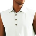 thumbnail image 4 of pstuiky Camiseta sin mangas para hombre, Chaleco informal sin mangas con botones y cuello abatible para hombre, de color liso, para verano Camisas de hombre xxl, 4 of 4