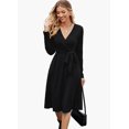 thumbnail image 3 of Ekouaer Women Short Sleeve Maternity Nursing Dress Casual V Neck Breastfeeding Loungewear Ribbed Knit Pregnancy Dresses S-XXL, 3 of 5