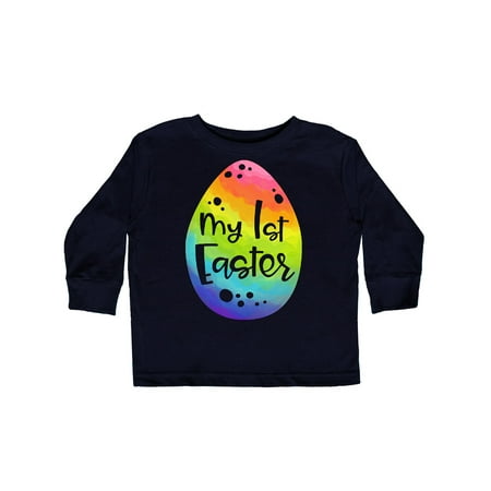 

Inktastic My !st Easter Rainbow Easter Egg Gift Toddler Boy or Toddler Girl Long Sleeve T-Shirt