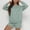 Green, variant on Women's Oversized Shorts Sets 2 Piece Solid Color Long Sleeve Crewneck Sweatshirt Outfits Casual Fall Trendy Vacation Loose Suits