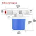 thumbnail image 2 of JIAHAOO 1/2" Plastic Water Level Floating Valve Side Inlet Easy Install For Water Tanks Cooling Towers, 2 of 7