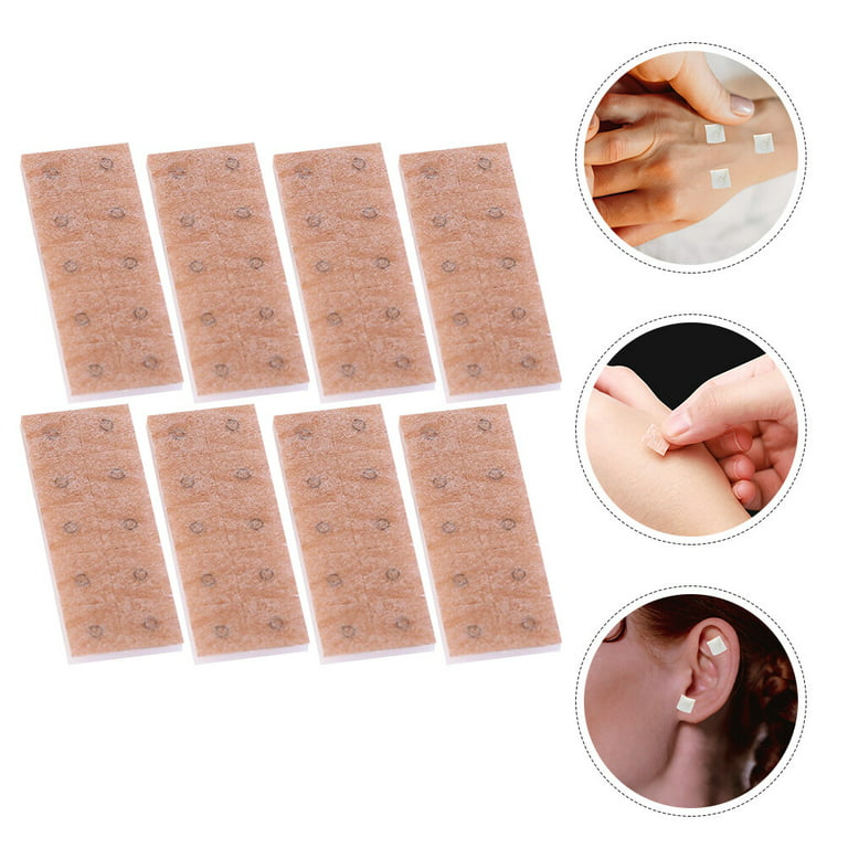 Homemaxs 100pcs Acupuncture Ear Pin Sticker Piercing Ear Needles Decals Internal Needles Sticker, Size: 0.022X0.15cM
