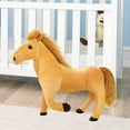 thumbnail image 4 of Lovely Stuffed Animal Horse Lifelike Horse Figure Plush Stuffed Toys Animal Themed Parties Birthday Gift for Kids Baby Shower Gift Light Brown, 4 of 8