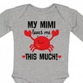 thumbnail image 4 of Inktastic Mimi Loves Me Grandson Boys or Girls Long Sleeve Baby Bodysuit, 4 of 5