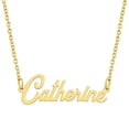 thumbnail image 1 of KISPER Collier Pendentif Prénom Personnalisé en Acier Inoxydable Plaqué Or 18K, Catherine, 1 of 6