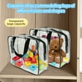 thumbnail image 2 of 9 Packs Clear PVC Toy Storage Bags Include 6 Pcs Large and 3 Pcs Medium Toy Organizer Bags with Labels Portable Handheld Zipper Bags for Organizing Board Game Building Blocks Puzzle Kids Books, 2 of 6
