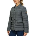 thumbnail image 4 of Little Donkey Andy Women's Warm Windproof Puffer Jacket Lightweight Breathable Jacket Winter Long-Sleeve Insulated Coat Grey XS, 4 of 7