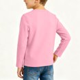thumbnail image 6 of OGLCCG Long Sleeve Shirts for Girls Plain Crew Neck Stretchy Basic Layering Tops Lightweight Fall Winter Outfits Size 1-13 Years, 6 of 8