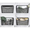thumbnail image 3 of Wall Mount File Organizer Single Pocket Vertical Hanging File Folders Holder Paper Rack For Office Home,-1 Pocket-silver, 3 of 4
