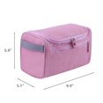 thumbnail image 2 of HYOOG Travel Toiletry Bag, Dopp Kit Organizer With Hook, Women Storage Shower Bag, Cosmetic Pouch Holder 9.9”Lx5.1”Wx5.1”H (PINK), 2 of 7